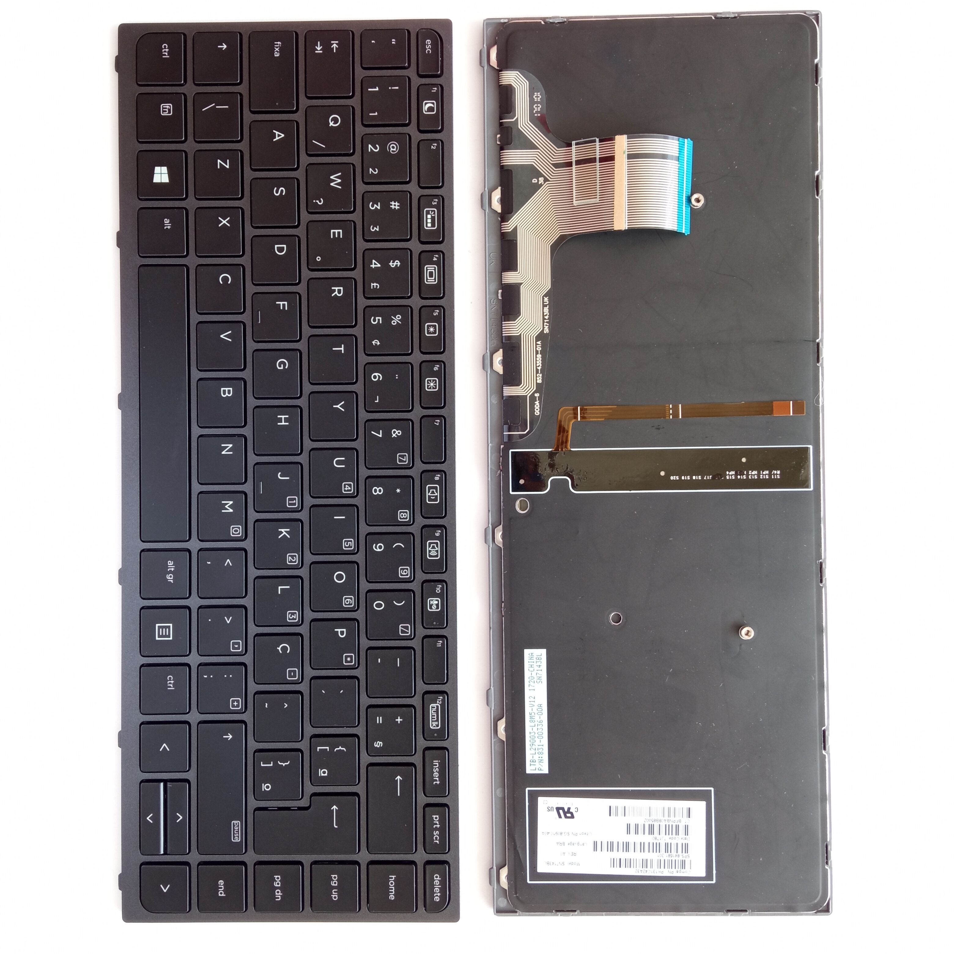 Picture of New Replacement Laptop Keyboard For HP G3/STUDIO G3 GRAY FRAME BLACK Backlit BR Layout
